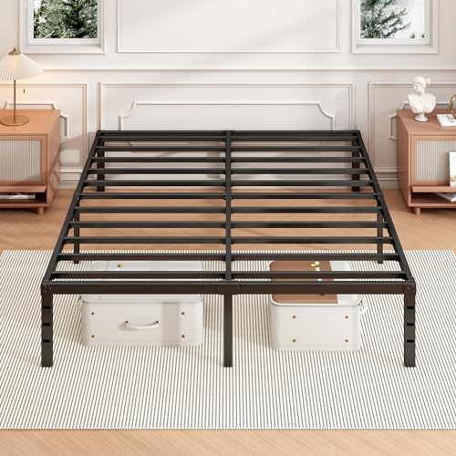 18 Inch Black Metal Platform Full Bed Frame R10139