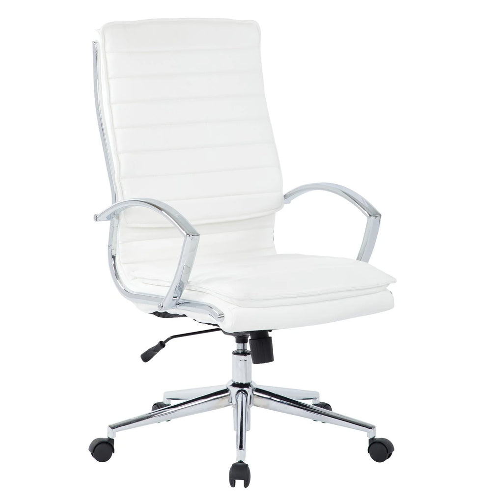 White Faux Leather High Back Manager's Chair B921