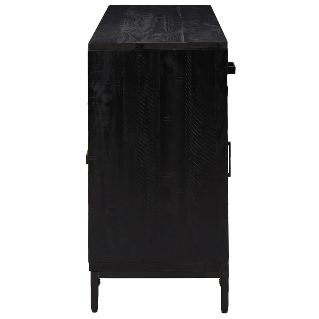 Black Solid Wood Pine Sideboard A367664