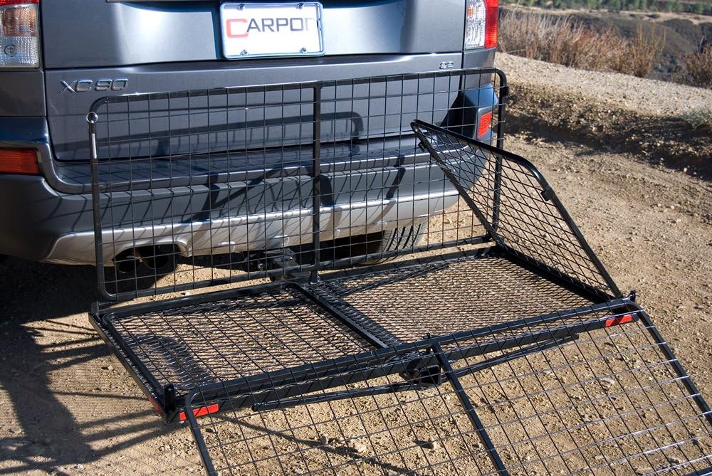 Side Folding Hitch Carrier with Lockable Lid M16120