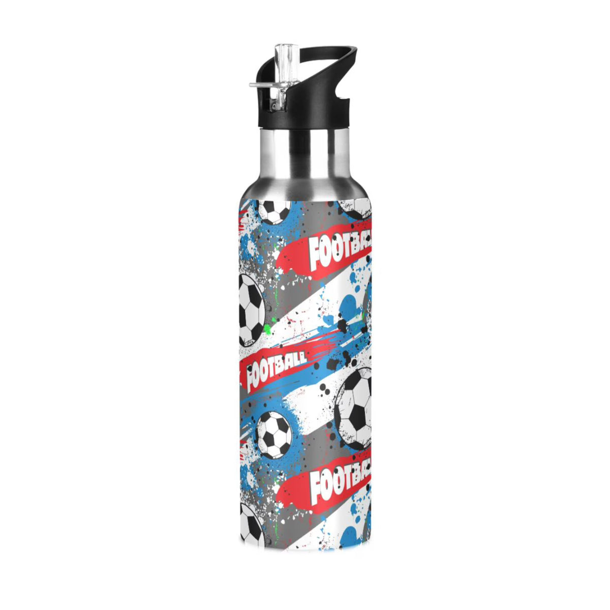 20 oz Insulated Stainless Steel Water Bottle with Straw Lid K3199