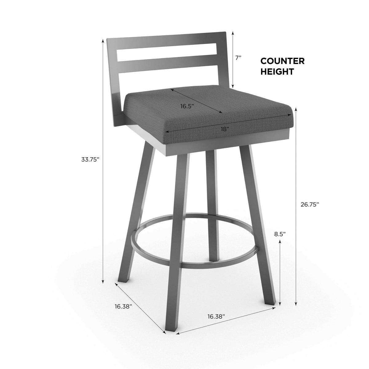 Copper Swivel Counter Stool X2522