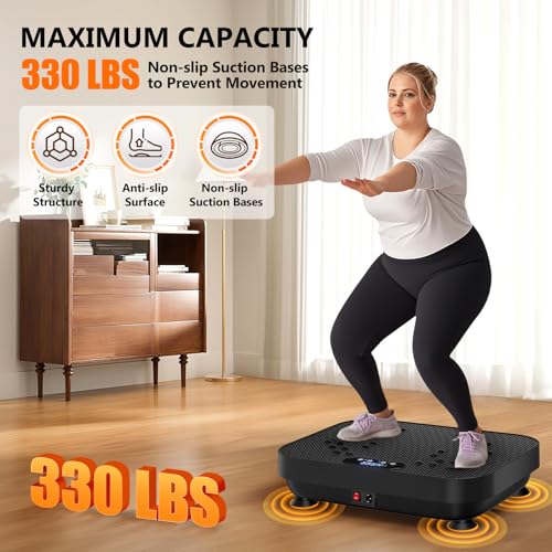 Vibration Plate Exercise Machine with 330 Lbs Capacity Q529336