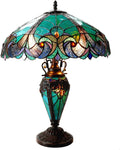 Tiffany-Style 3 Light Table Lamp 18" Shade G5780