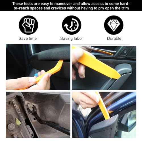 5 PCS Auto Trim Removal Tool Kit, Plastic Clip Fastener Remover Pry Tool Set (Green) U399