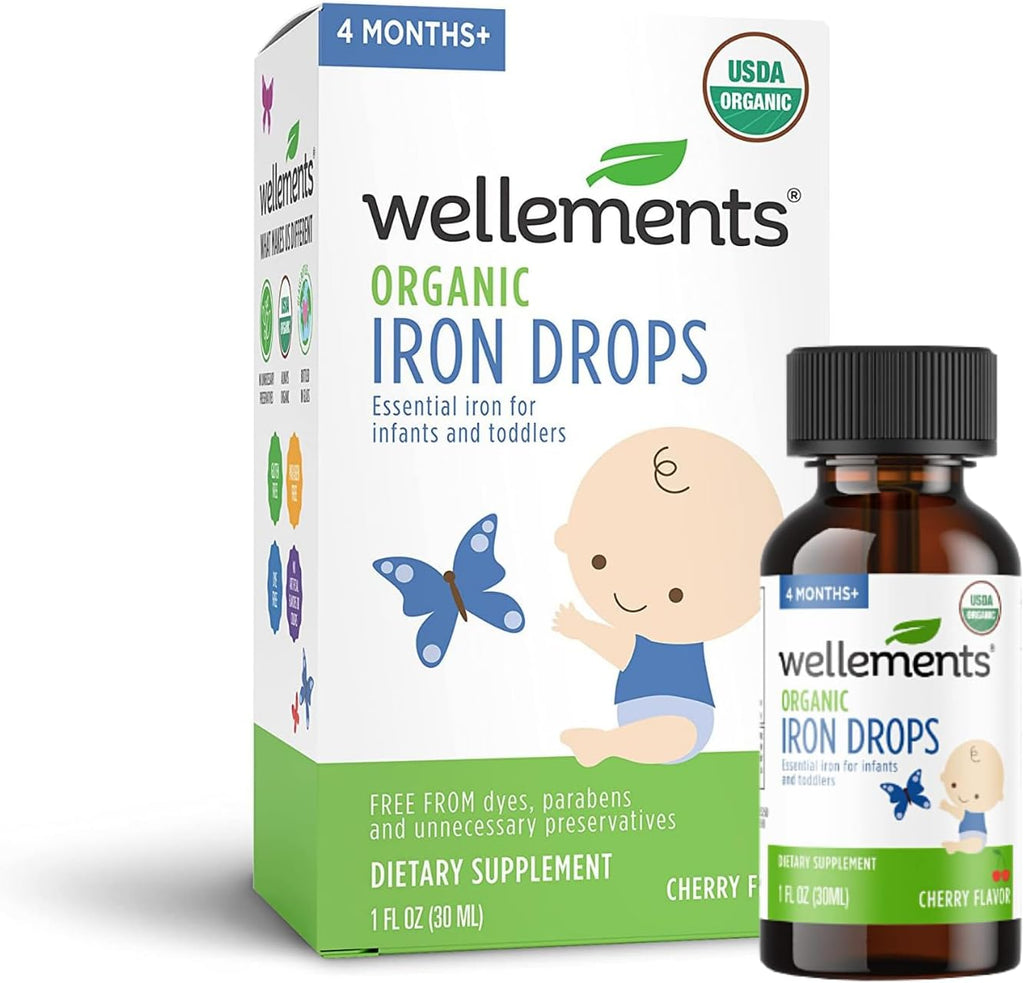 Organic Iron Drops for Babies, Cherry Flavor, 1 Fl Oz C433988