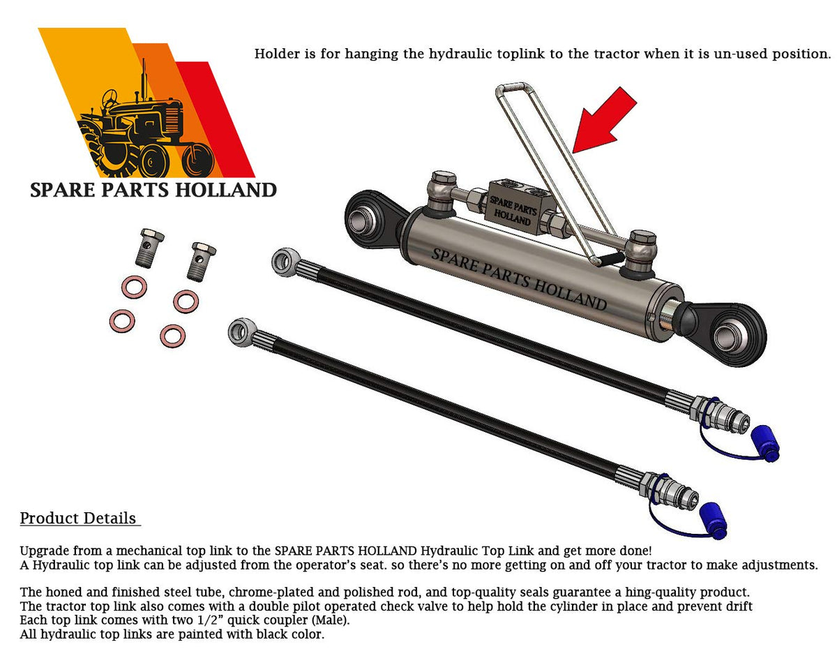 Hydraulic Top Link Cat. 2-2 with Locking Block E190331