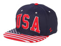 Navy Snapback Flat Bill Hat Cap U285