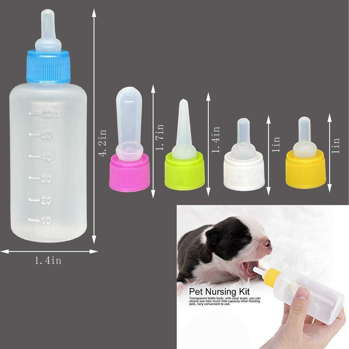 Pet Bottle Kit Squeeze Liquid Bottle Replaceable Silicone Teat D96752