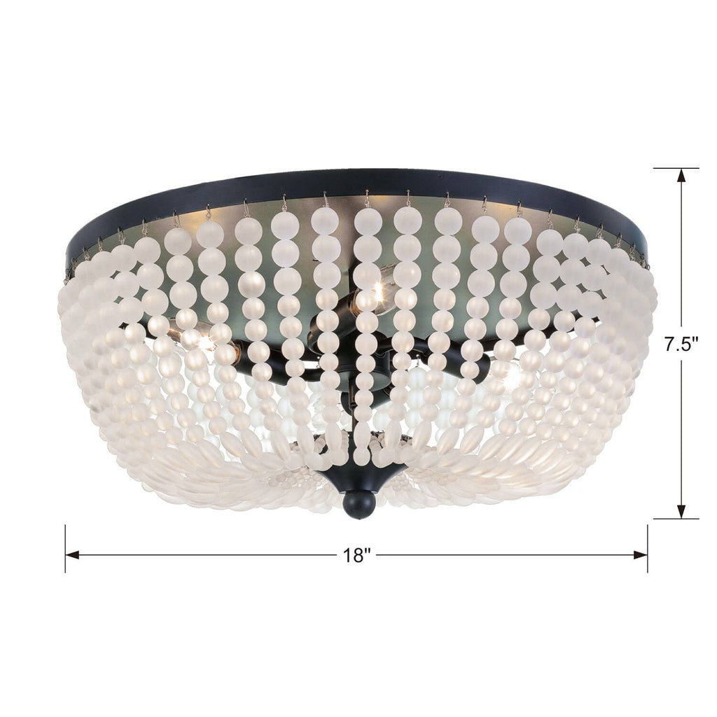 Matte Black 4 Light Ceiling Mount Q418043