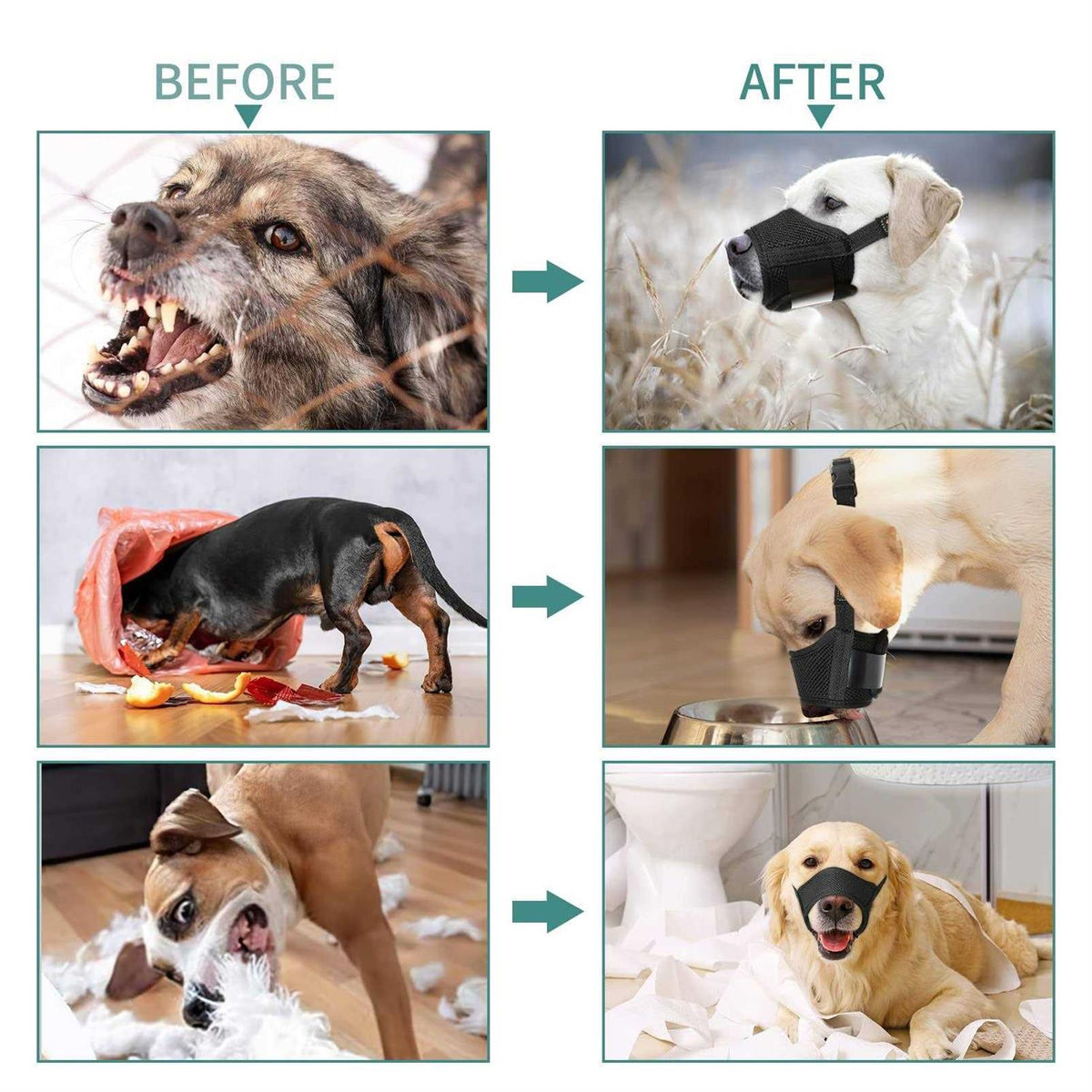Soft Nylon Adjustable Dog Muzzle R187