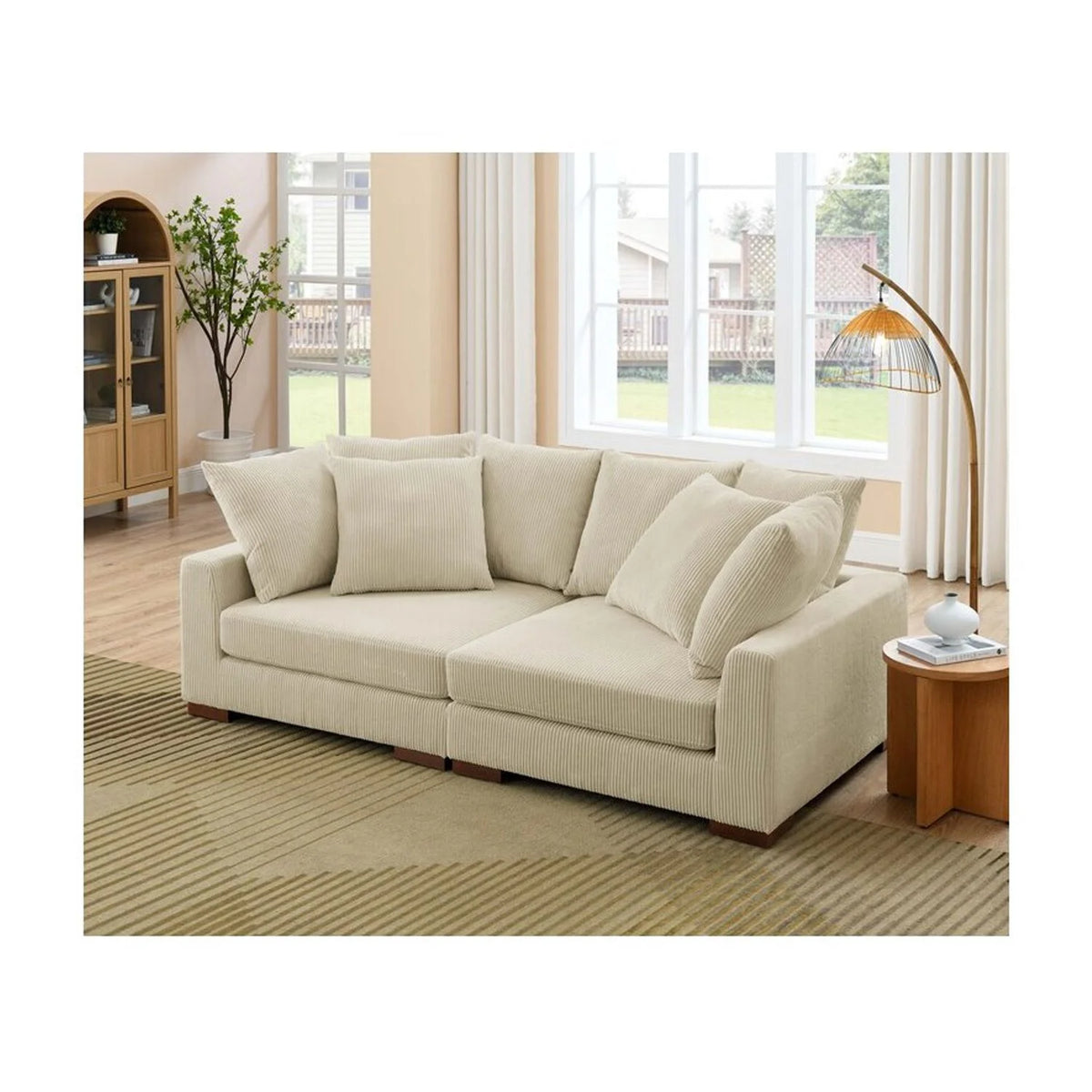 90'' Cordurpy Upholstered Sofa B910902