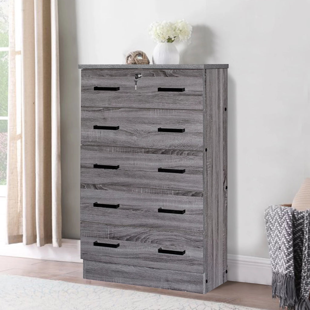 5 Drawer Chest with Lock S509