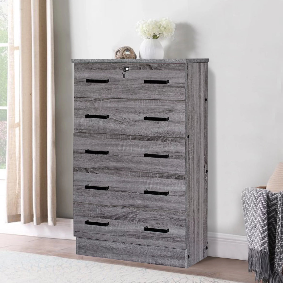 5 Drawer Chest with Lock S509