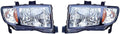 Headlight Assembly Pair for Honda Ridgeline 2006 2007 2008 Black Housing L5470