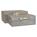 Gray Wood Box Set of 2 F186