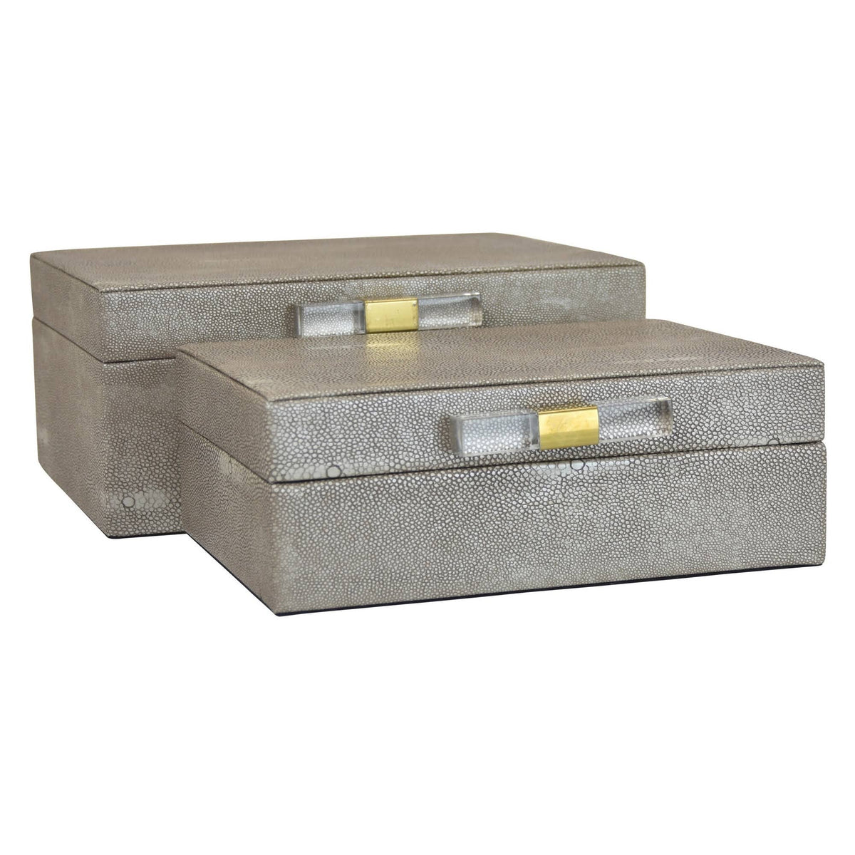 Gray Wood Box Set of 2 F186