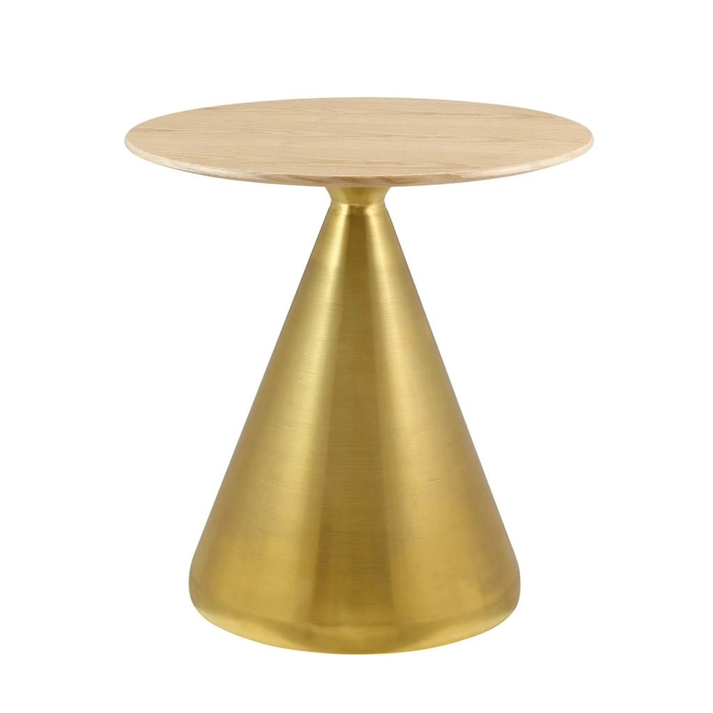 Round Wood Metal Dining Table A5119
