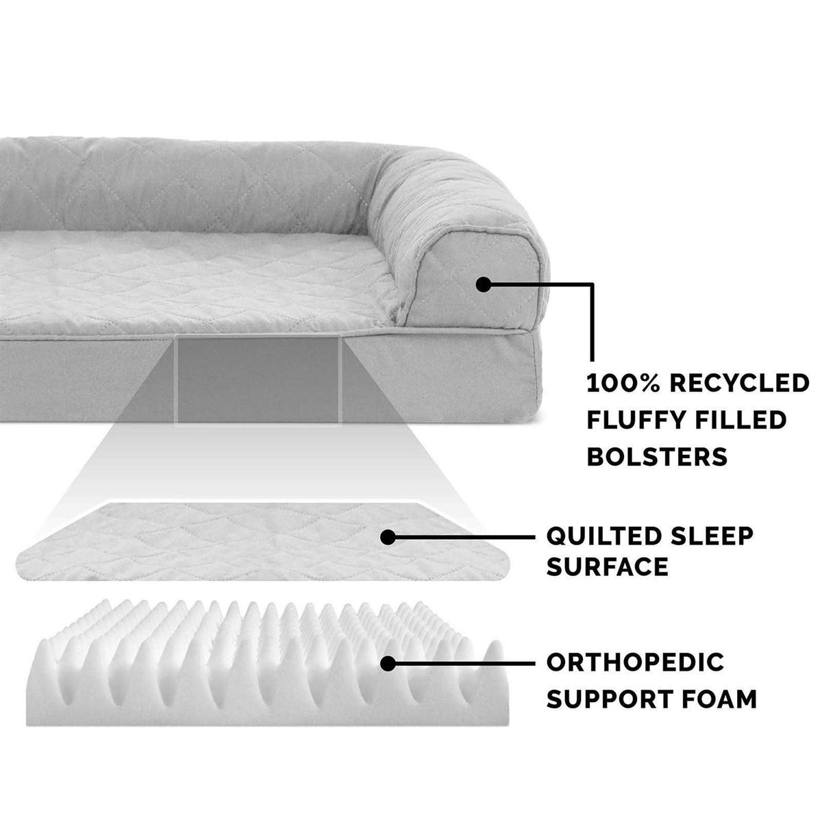 Quilted Orthopedic Sofa Pet Bed E953792