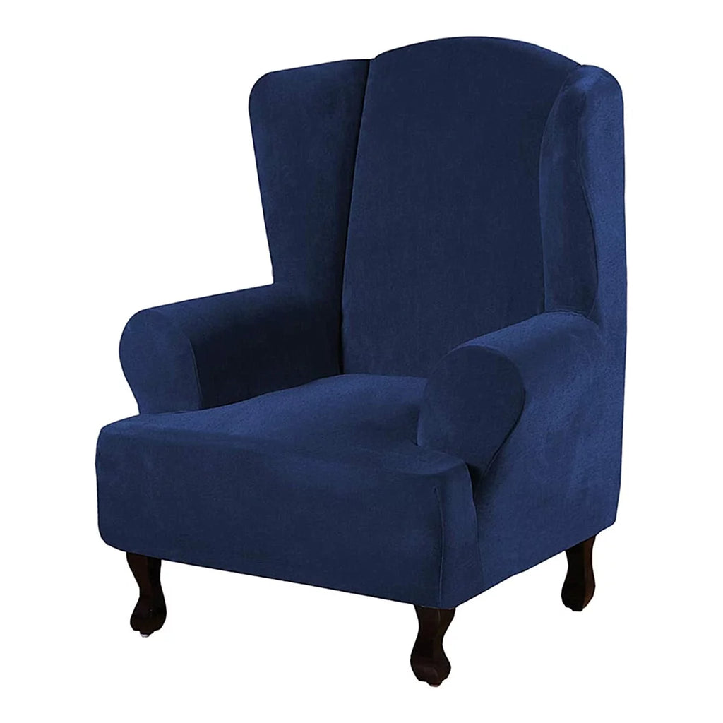 Super Stretch Velvet Slip Resistant Wingback Chair Slipcover W549