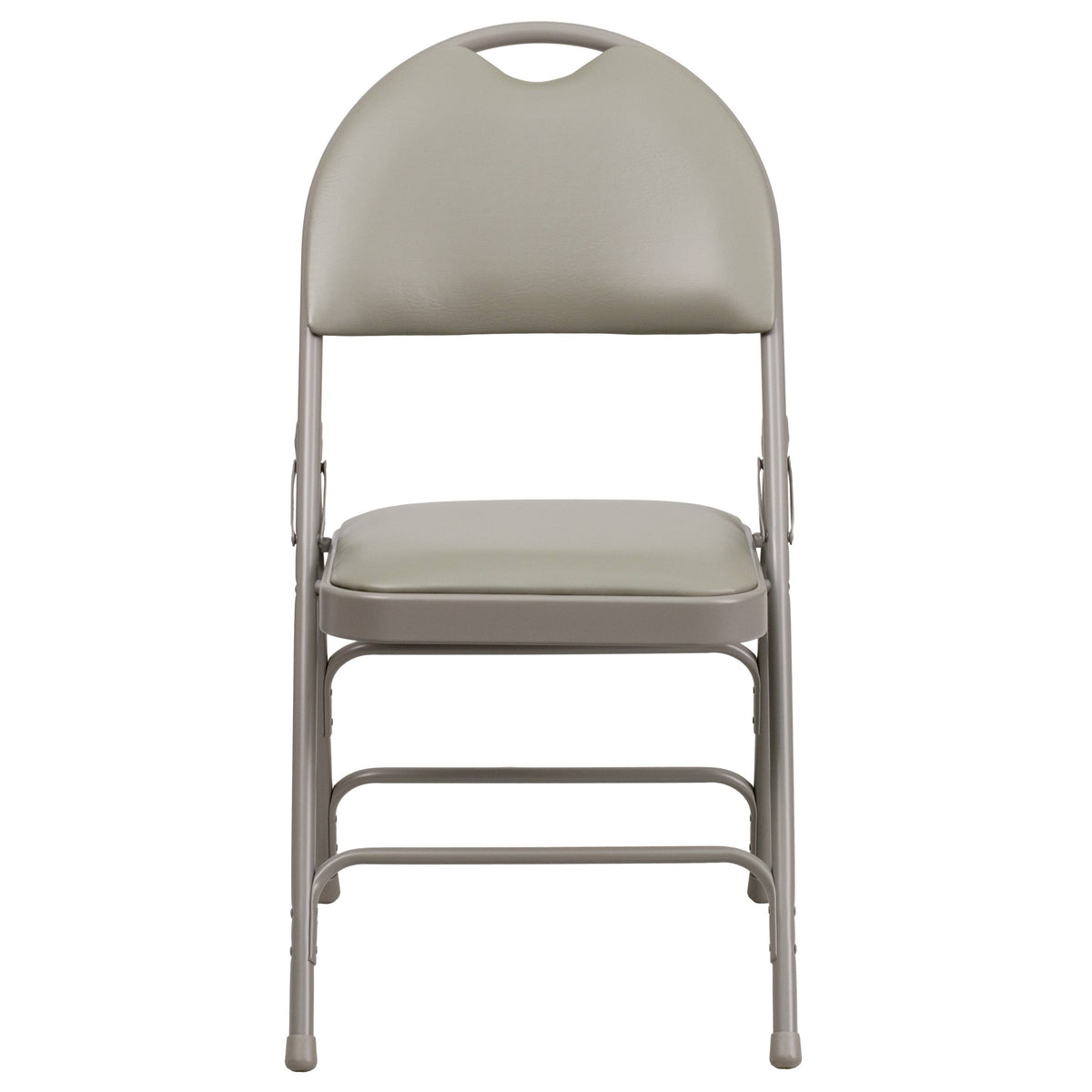 4 Pack Extra Large Triple Braced Folding Chair Gray Vinyl U645468