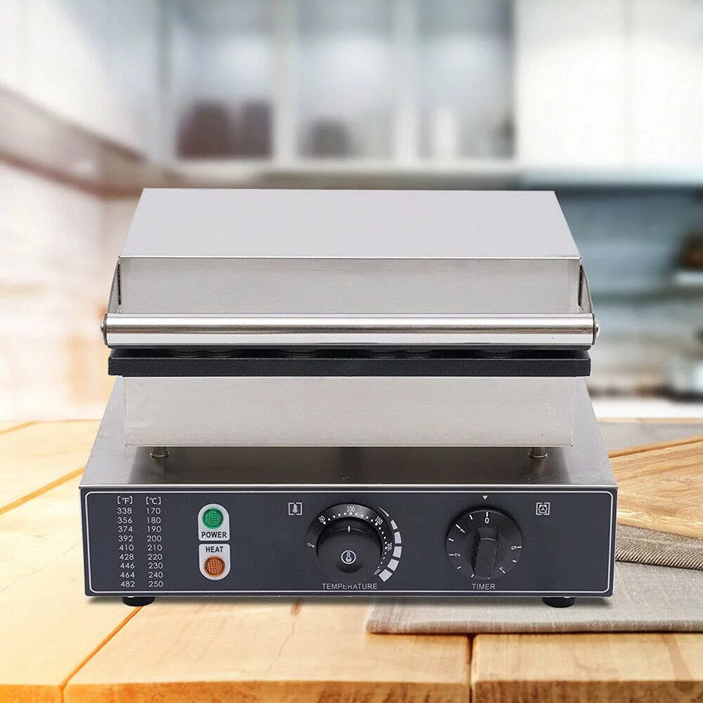 Commercial Waffle Maker with Timer and Temperature Control F796292