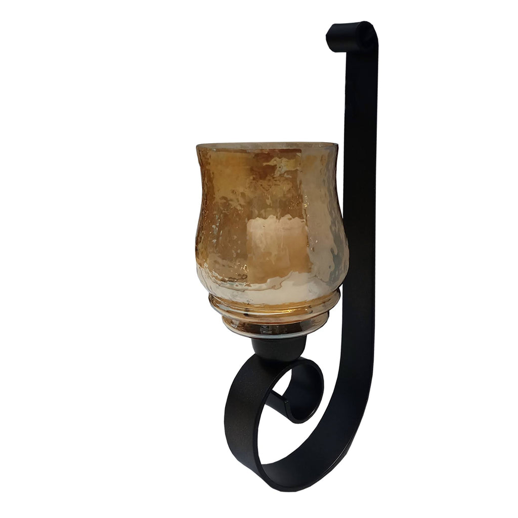 Set of 2 Bronze Wall Mounted Candle Holder Sconce S2163