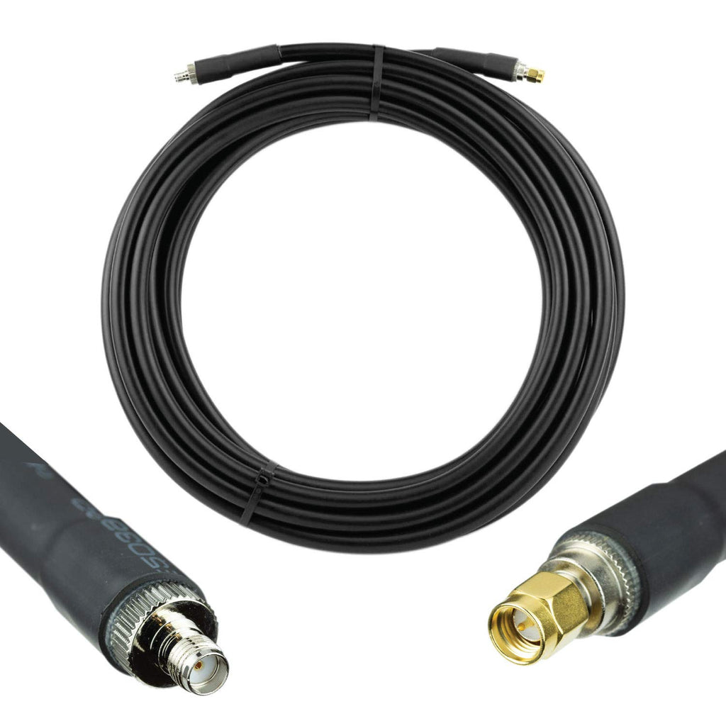 Heavy Duty Ultra Low Loss 50ohm Coaxial Cable 100ft Black N Male to N Male Q4120