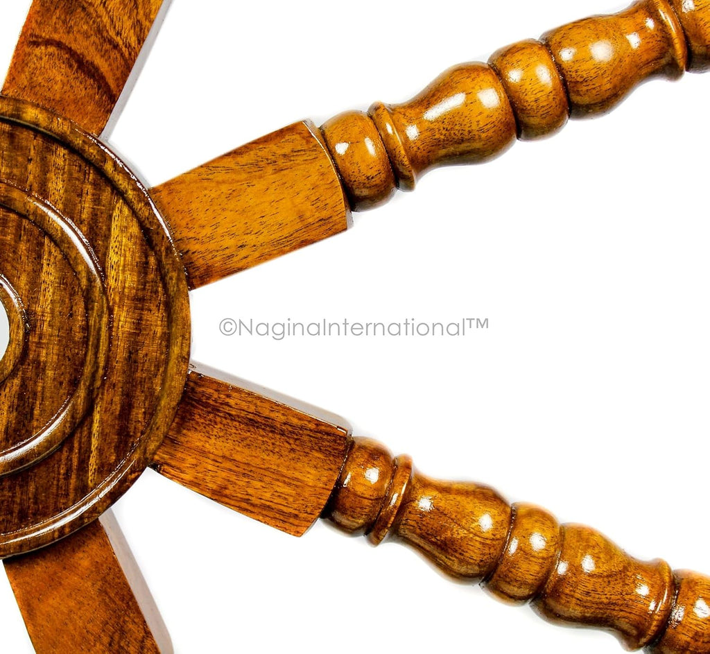 Nautical Decor Pack of 2 Wooden Ship Wheel T467942