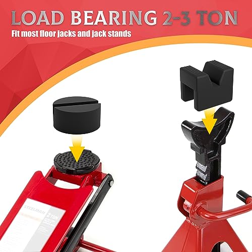 4 Pcs Universal Rubber Car Jack Pad Adapter 3.0 tons X670