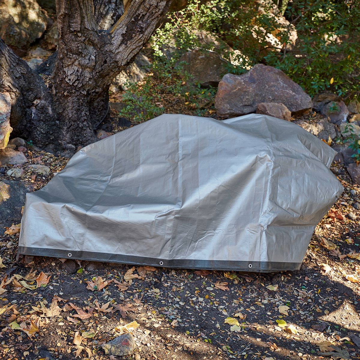 12 ft. x 20 ft. Silver and Black Weather-Resistant Tarp U18565
