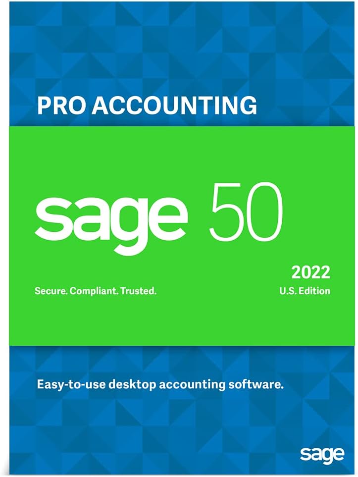 Sage 50 Pro Accounting 2022 U.S. Accounting Software P482067