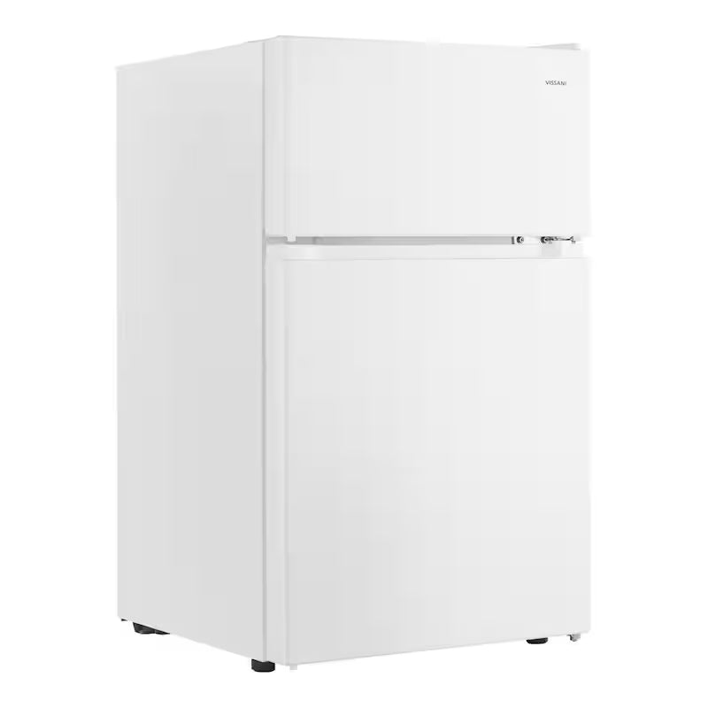 White 2-Door Mini Refrigerator with Freezer H65232