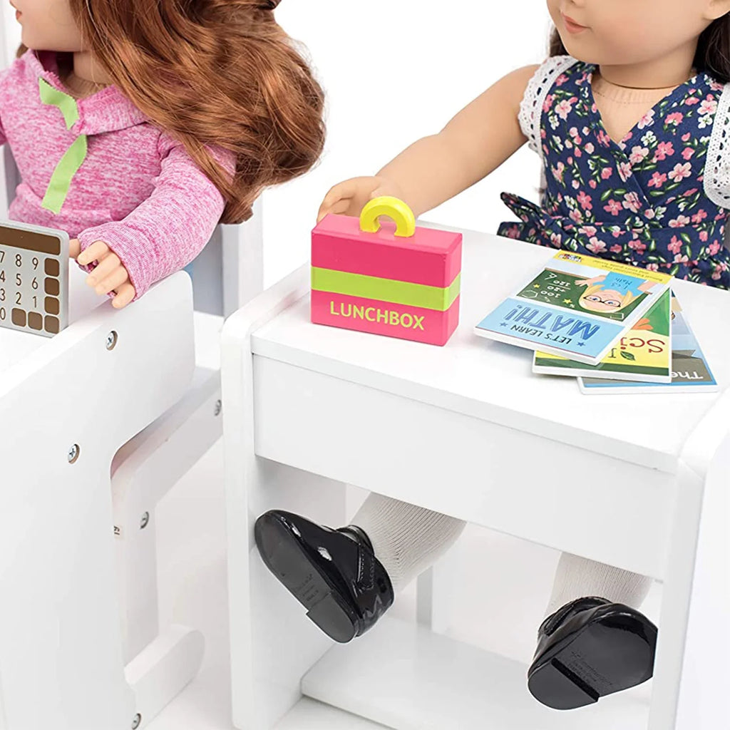 Classroom Playset with Desk and Chair for 18 Inch Dolls Q559