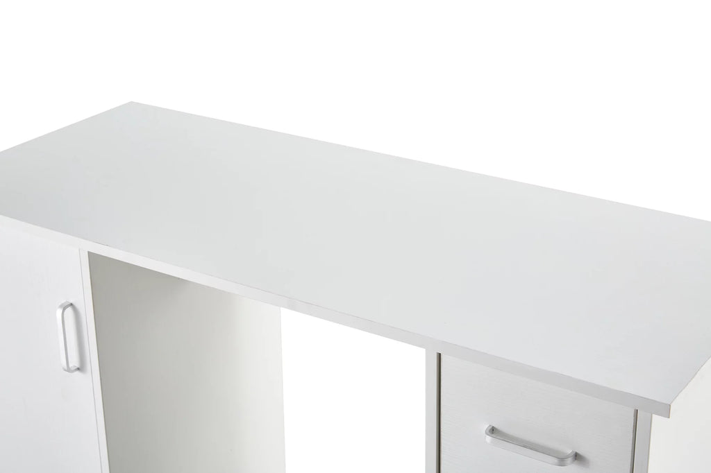 White Computer Desk with Drawers H642