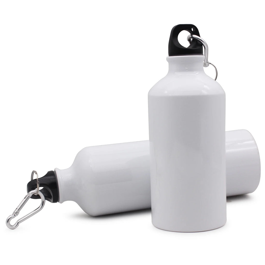 60pcs White Aluminum Sports Bottle 500ml with Individual Box Z1549