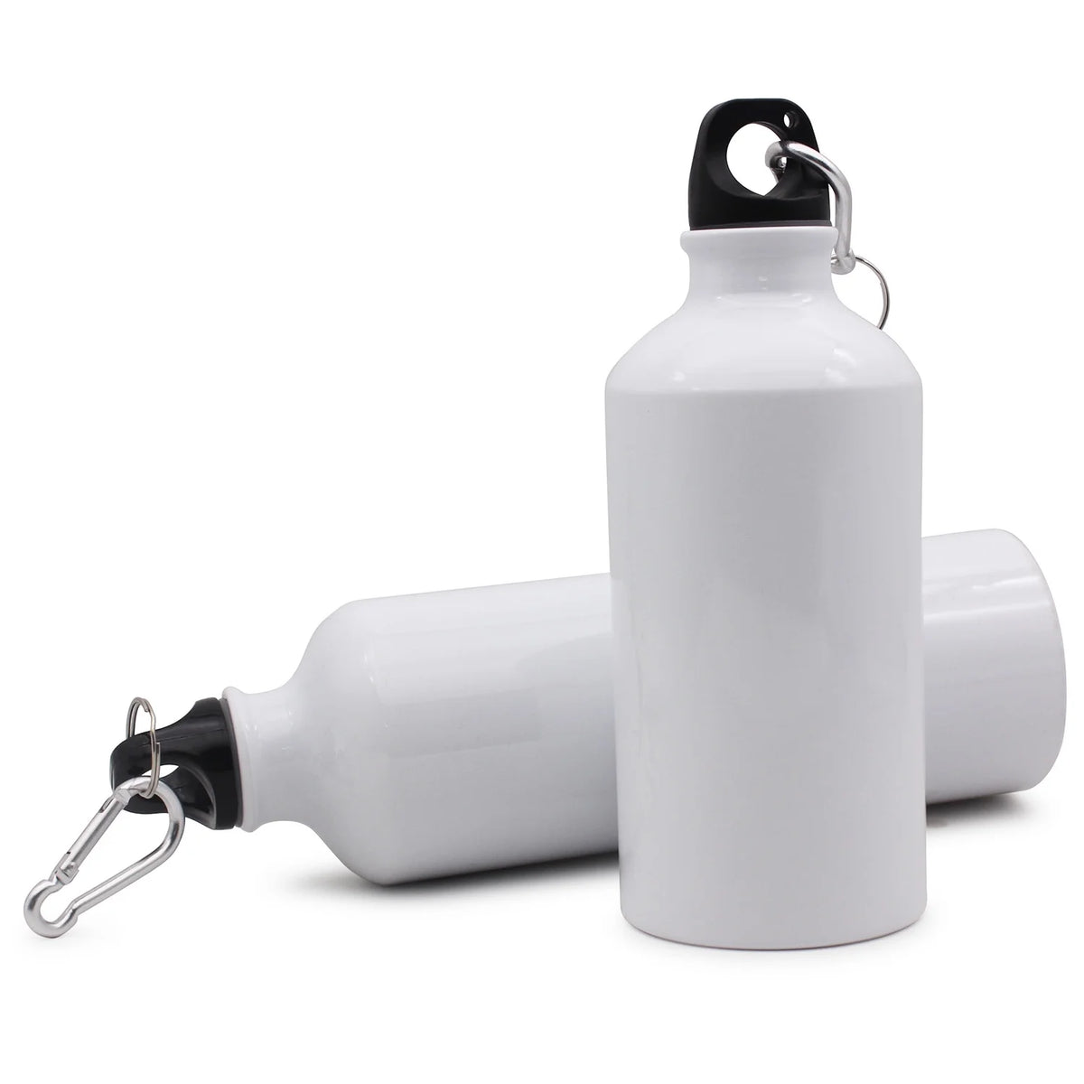 60pcs White Aluminum Sports Bottle 500ml with Individual Box Z1549
