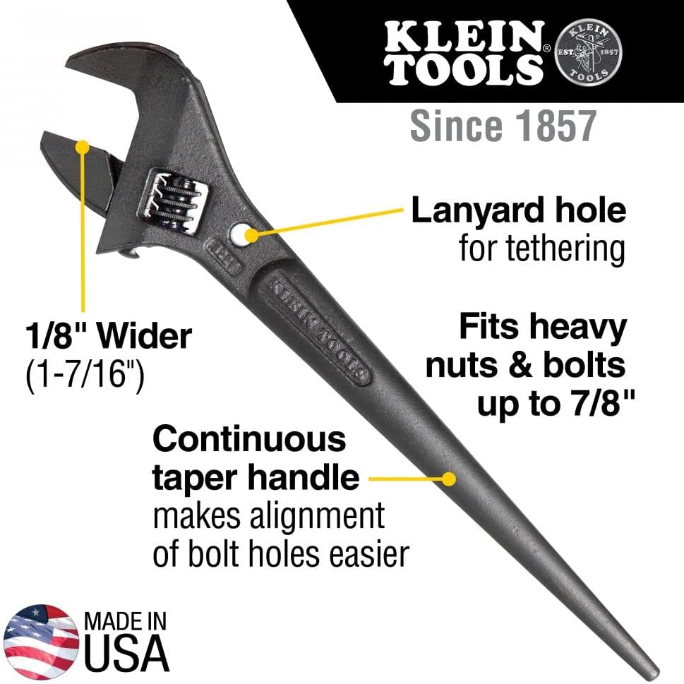 Adjustable Spud Wrench 10-Inch with Tether Hole, Pack of 2 K554