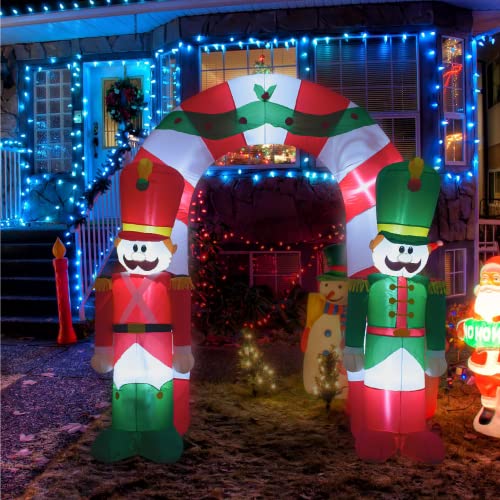9FT Christmas Inflatable Arch with Lights D2448