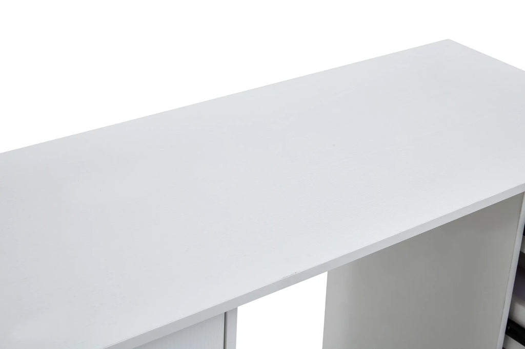 White Computer Desk with Drawers H642