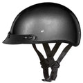 Metal Grey Metallic Half Face Helmet with Visor O65901