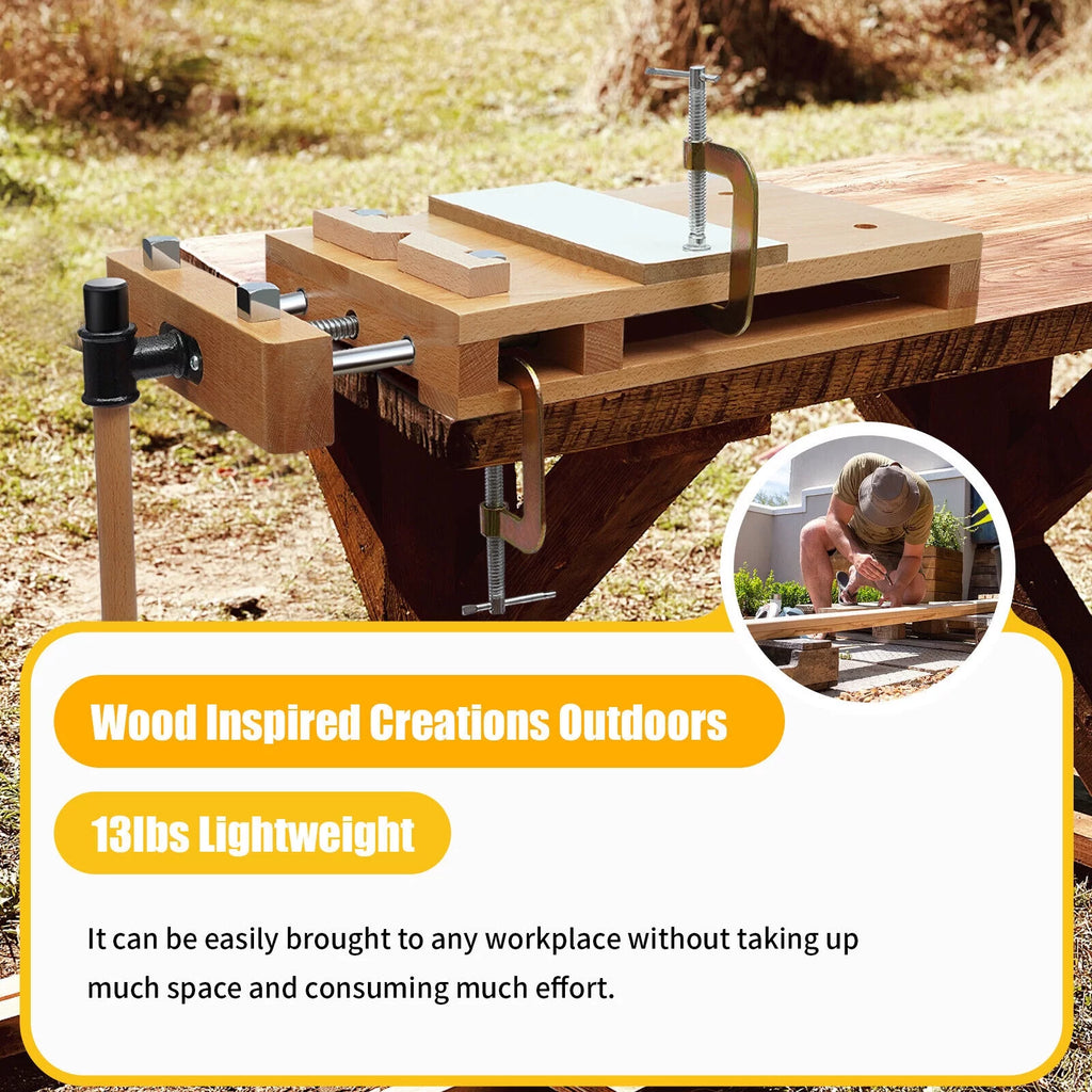 Portable Wood Workbench with Vise X14717