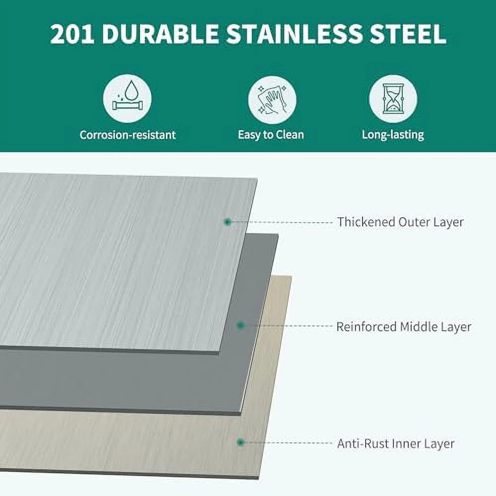 Stainless Steel Folding Table 48" X 24" V638977