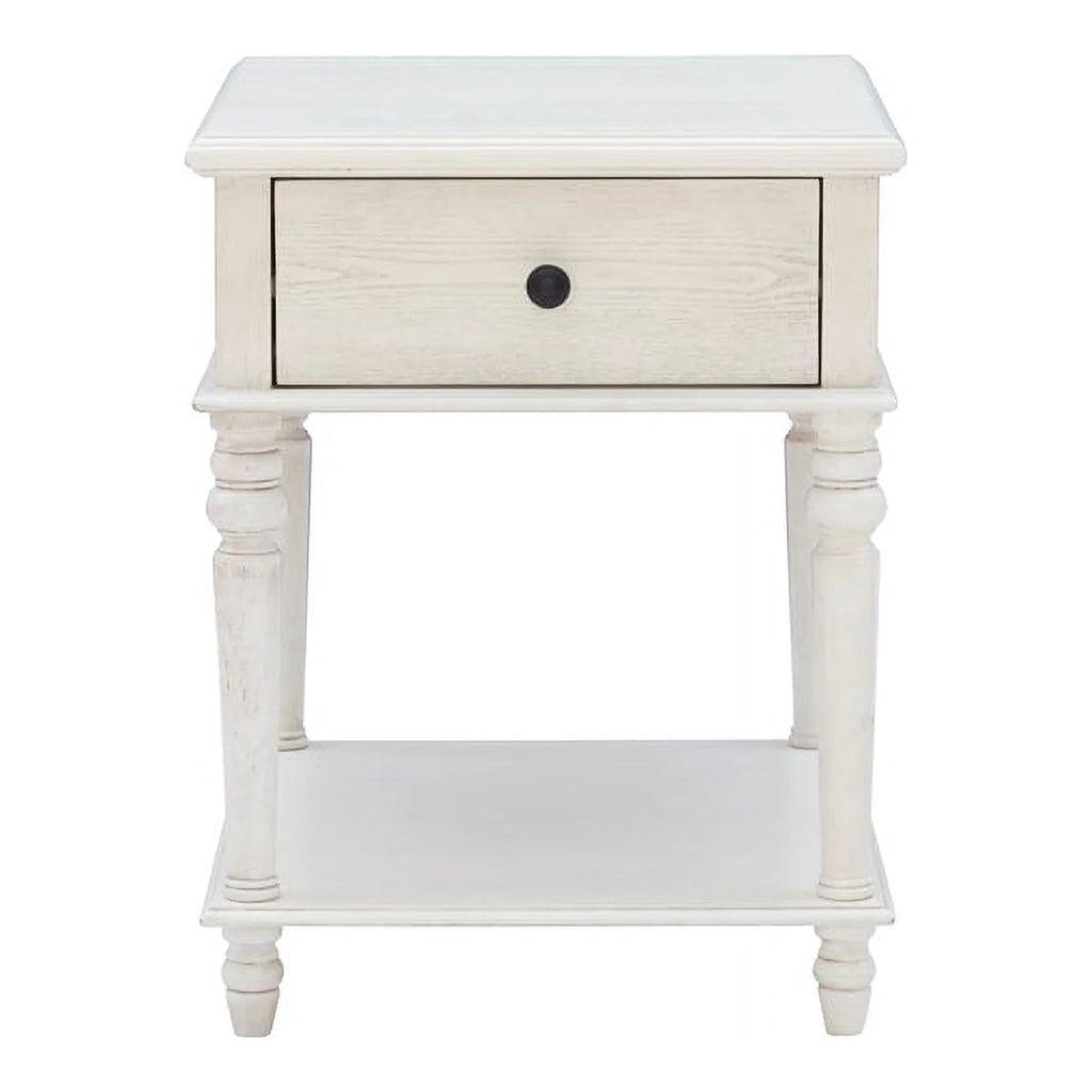 White Wood Side Accent Table Y446202
