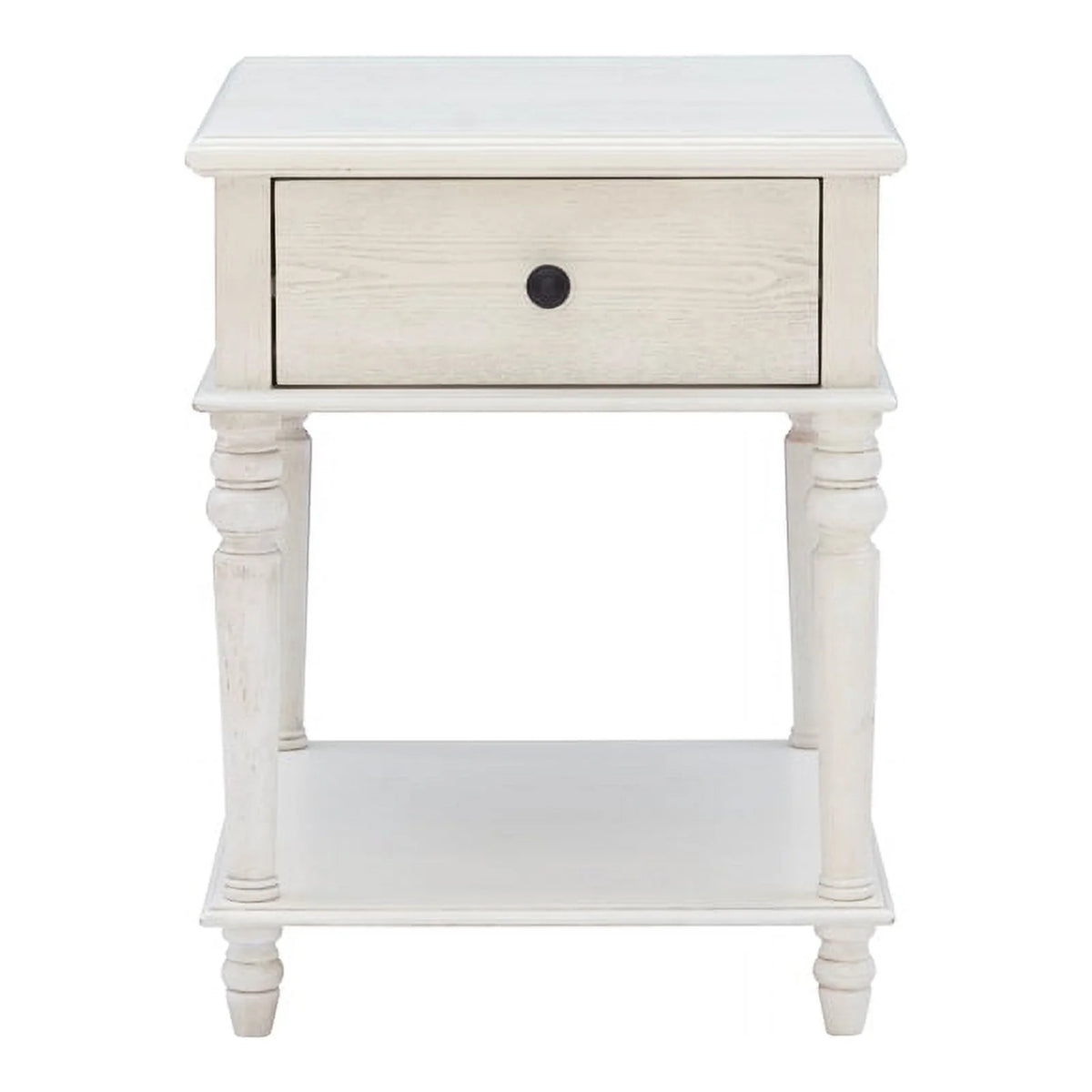 White Wood Side Accent Table Y446202