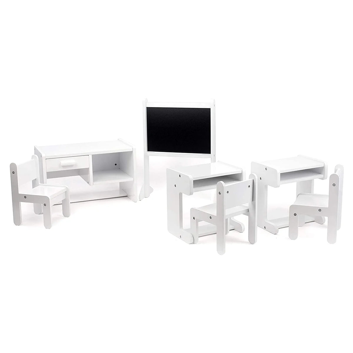 Classroom Playset with Desk and Chair for 18 Inch Dolls Q559