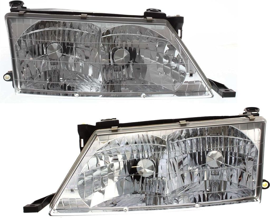 Headlight Assembly Compatible with 1998-1999 Toyota Avalon Halogen, Set of 2 X7076