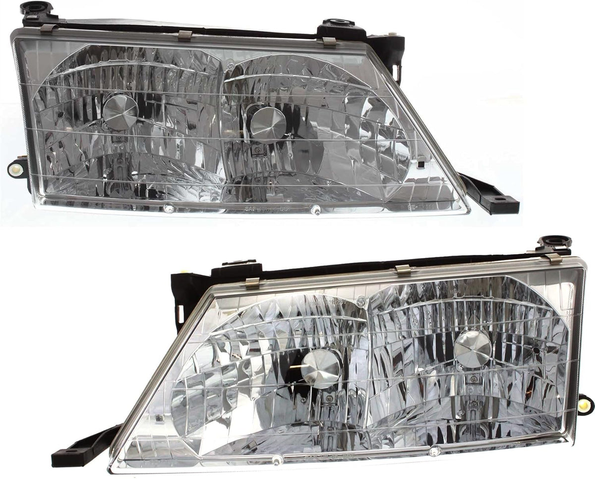 Headlight Assembly Compatible with 1998-1999 Toyota Avalon Halogen, Set of 2 X7076