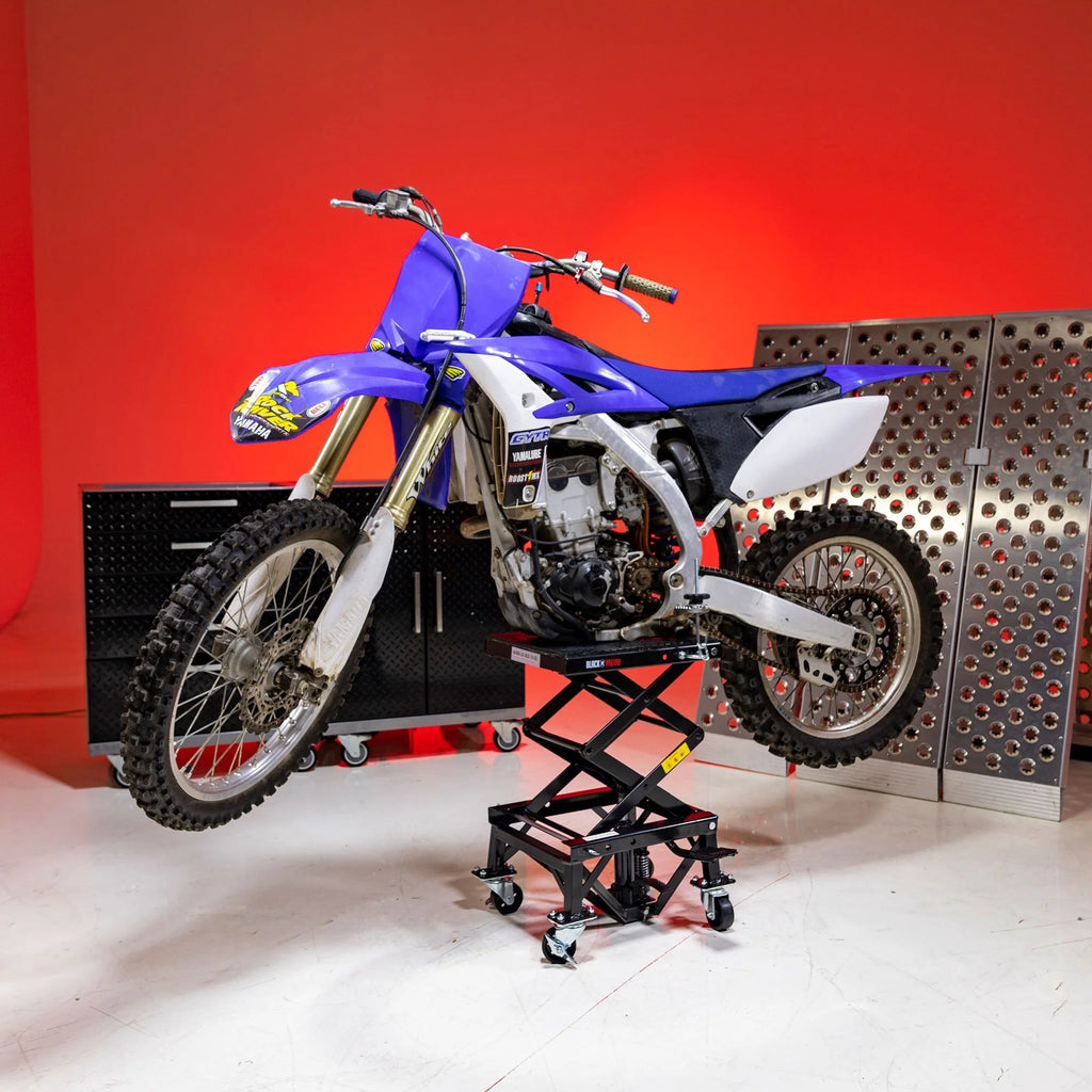 Hydraulic Motorcycle Scissor Lift with Casters Y4459