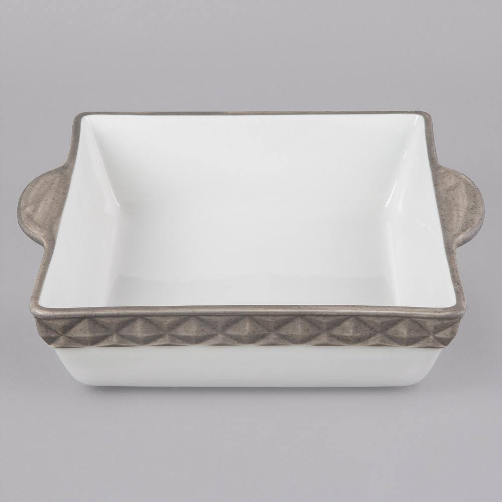 Black Truffle Band Square China Casserole Dish G4613